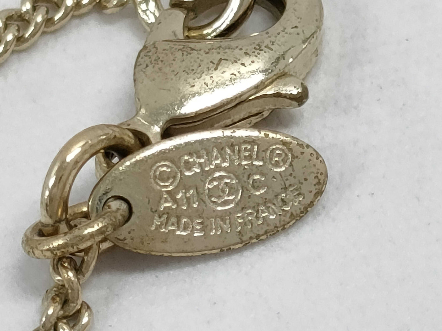 CHANEL Stone Removal Pearl Necklace Necklace