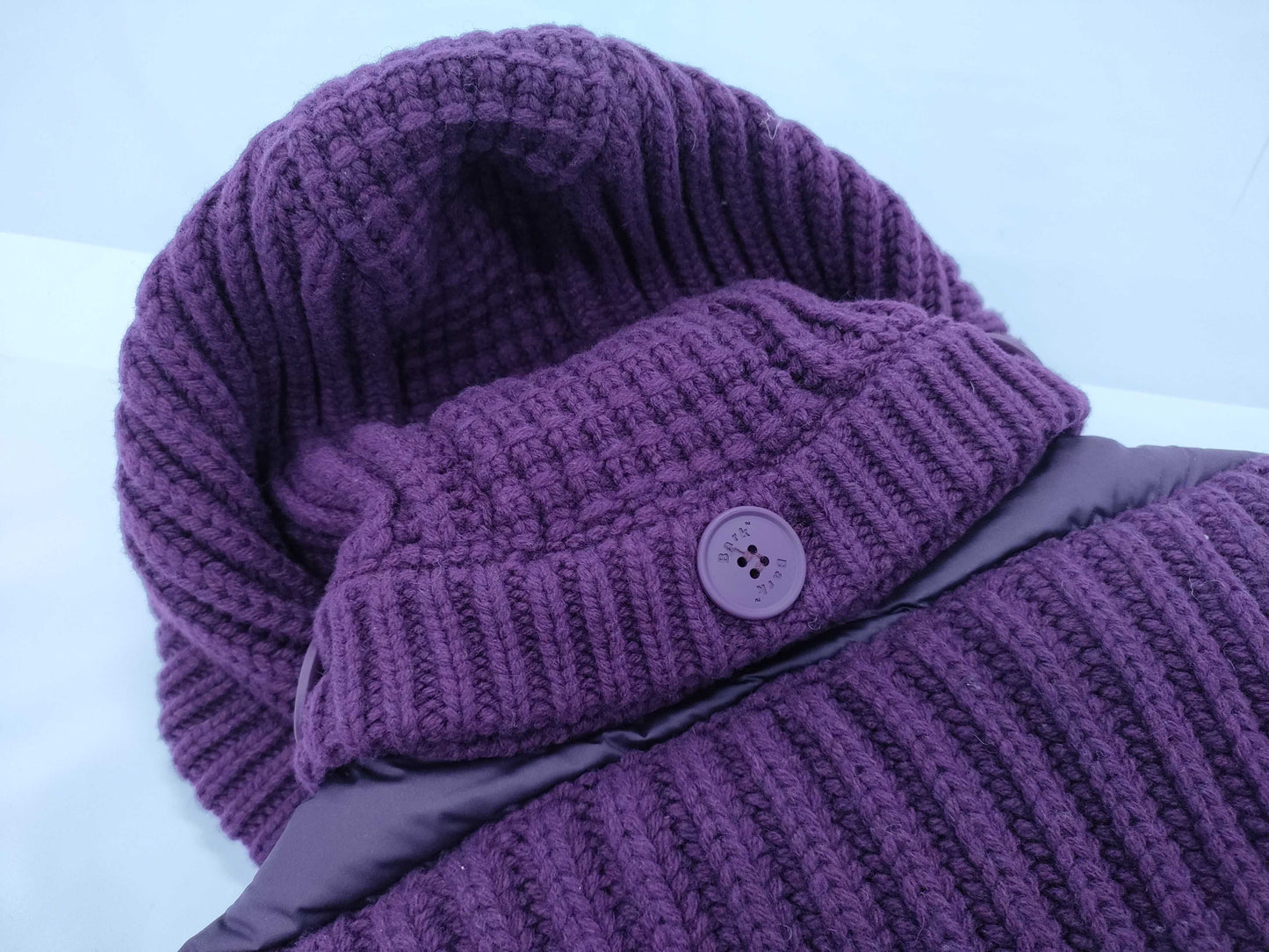 Bark Knit Down Purple Small Jacket