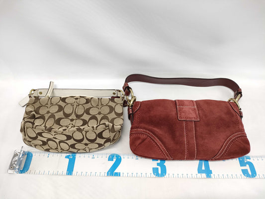 COACH Soho Suede Demi-Flap Bag Signature One Shoulder Handbag