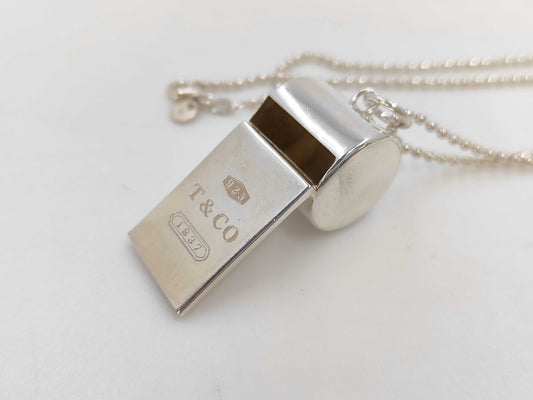 Tiffany & Co. Whistle Motif Ball Chain Necklace, SV925, 21.8g
