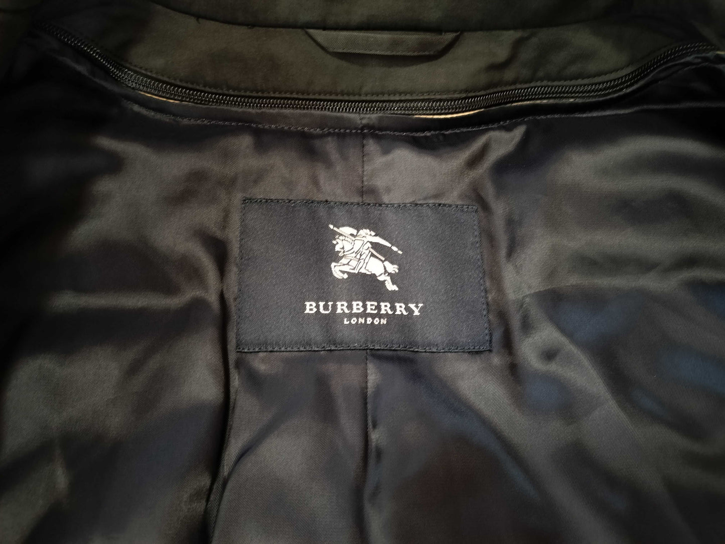 BURBERRY Zip Coat Black Coat