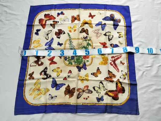 HERMES Carré with Beautiful Butterflies FARANDOLE Other Accessories
