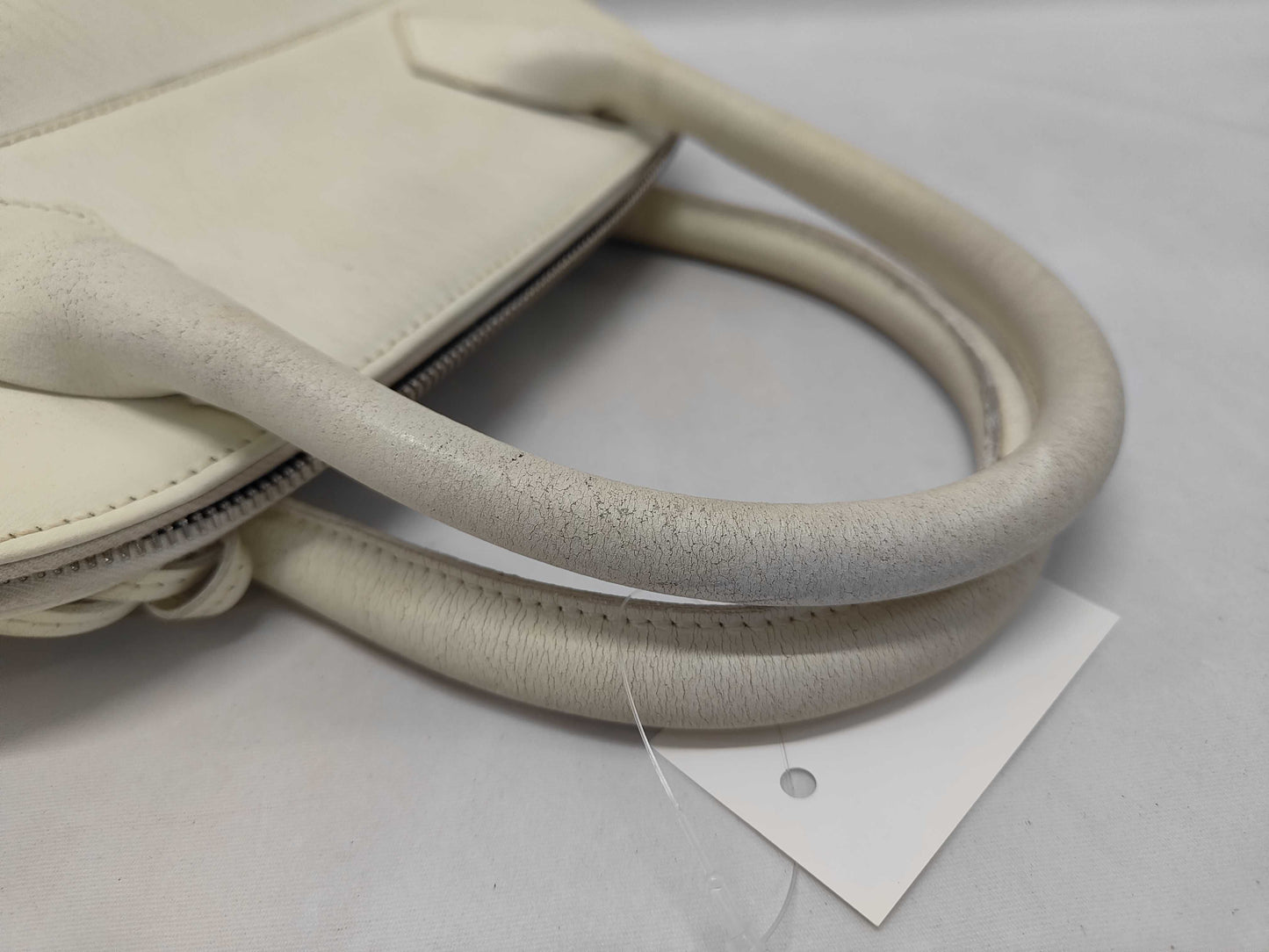 FENDI Leather Handbag with Silver Hardware, White Shoulder Bag