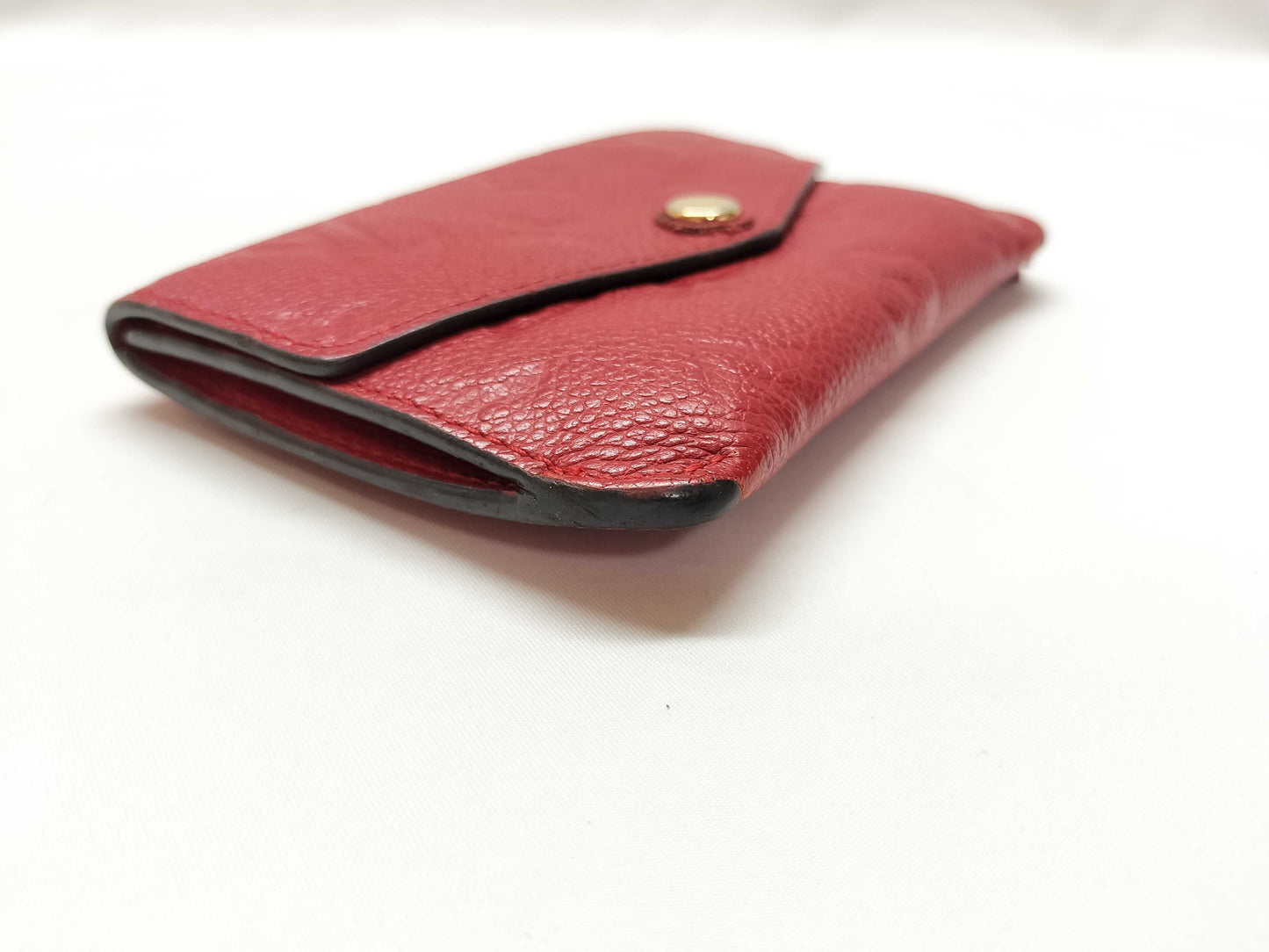 LOUIS VUITTON Monogram Empreinte Coin Case Red Coin Case