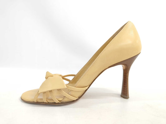 CHANEL Ribbon Beige Pumps