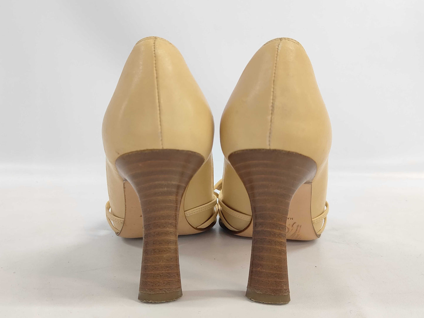 CHANEL Ribbon Beige Pumps