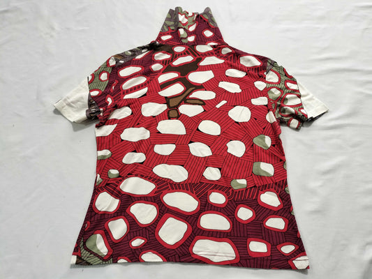 HERMES Margiela period / turtleneck short sleeve top / all-over print top