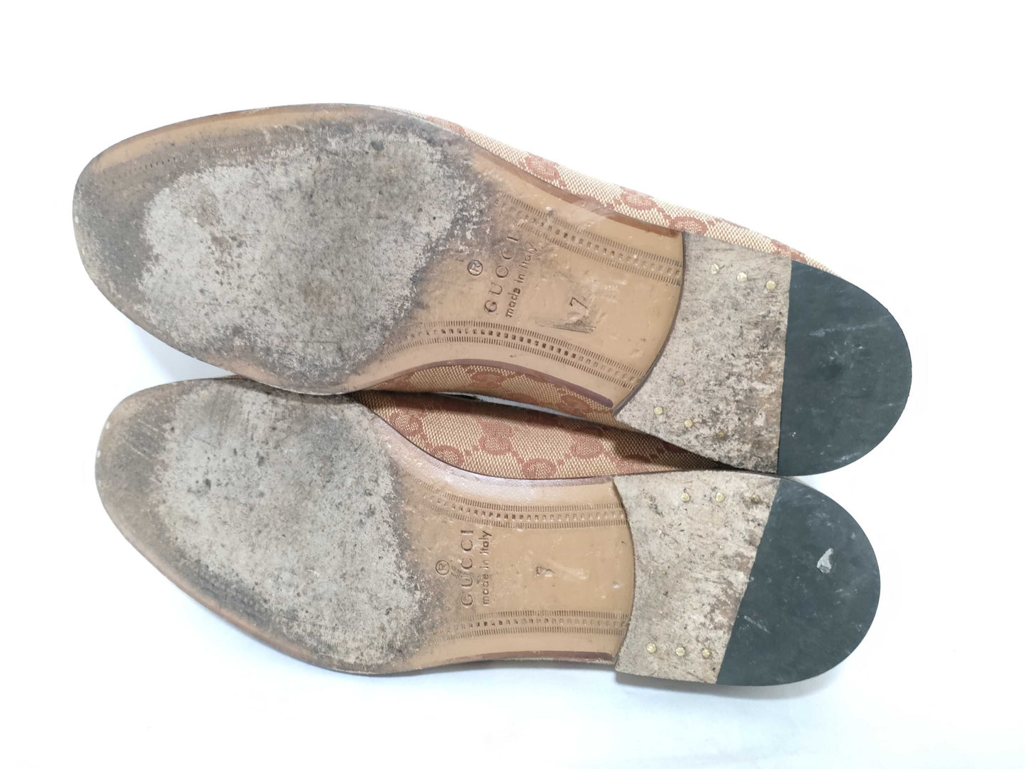 GUCCI GG Canvas GG Canvas Jackie Hardware Loafers Loafers