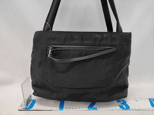 PRADA Nylon Tote Triangle Plate Tote Bag