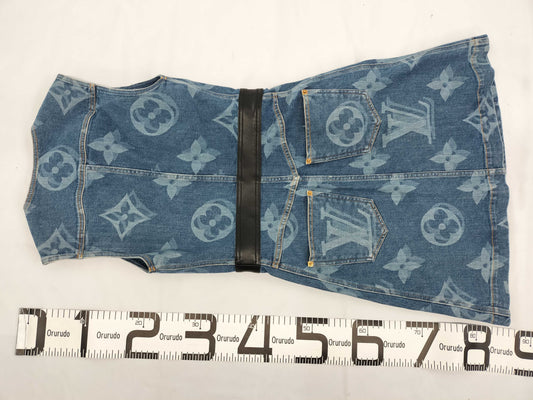 LOUIS VUITTON Giant Monogram Denim Dress, Size 34