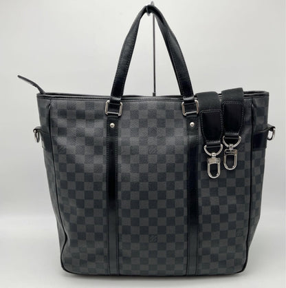 LOUIS VUITTON Damier Graphite Tadao Business Bag, Black, Men's, N51192