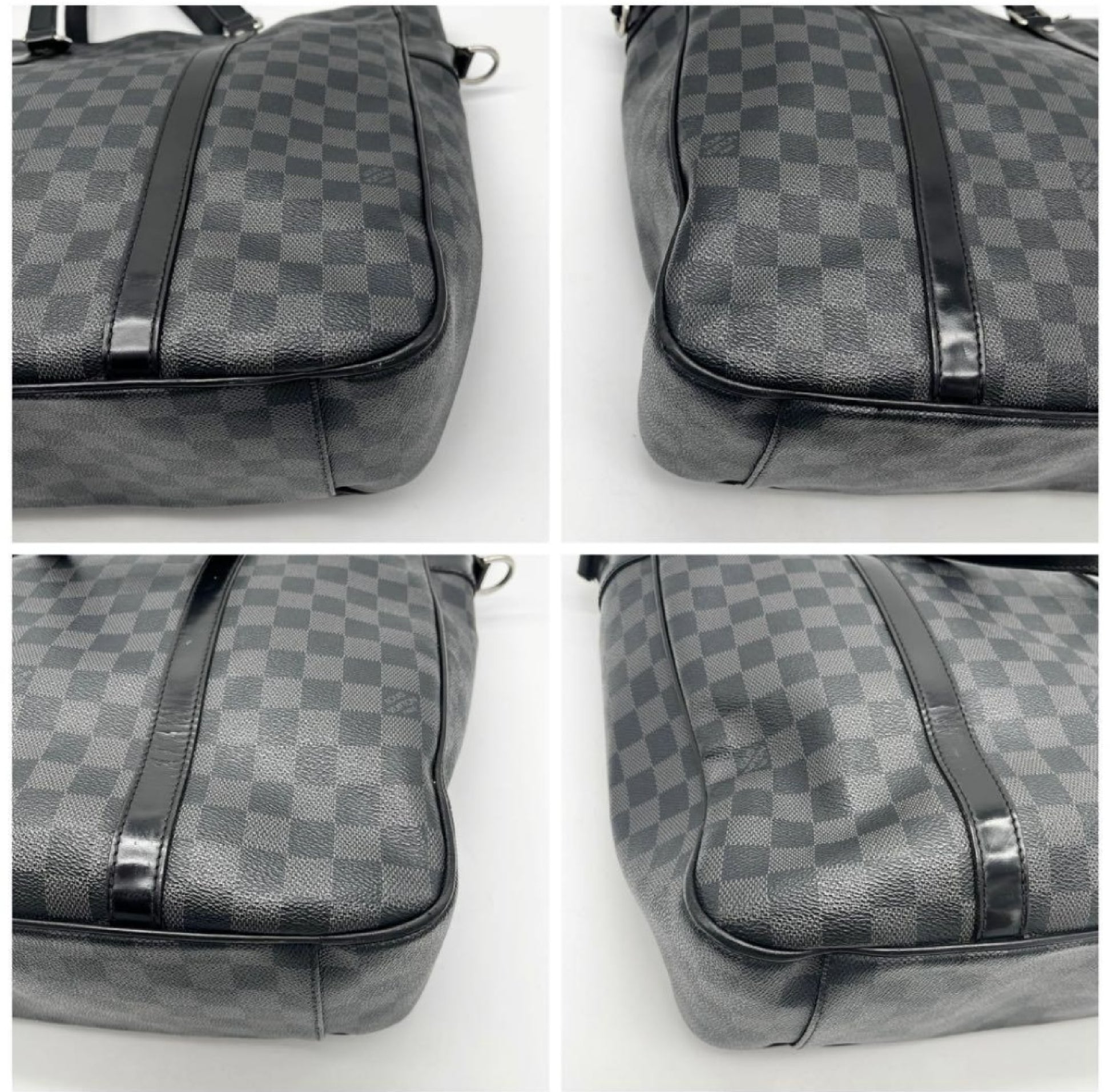 LOUIS VUITTON Damier Graphite Tadao Business Bag, Black, Men's, N51192