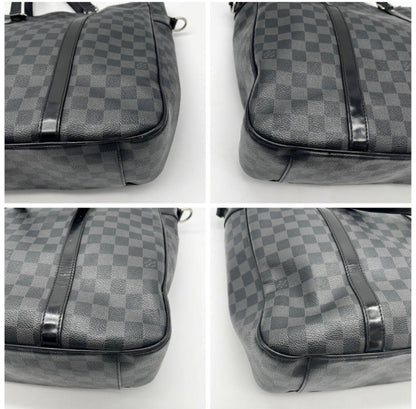 LOUIS VUITTON Damier Graphite Tadao Business Bag, Black, Men's, N51192