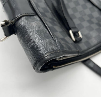 LOUIS VUITTON Damier Graphite Tadao Business Bag, Black, Men's, N51192