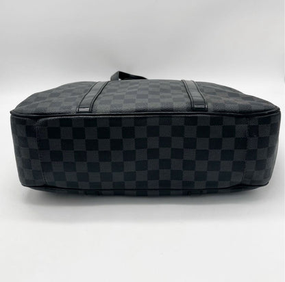 LOUIS VUITTON Damier Graphite Tadao Business Bag, Black, Men's, N51192