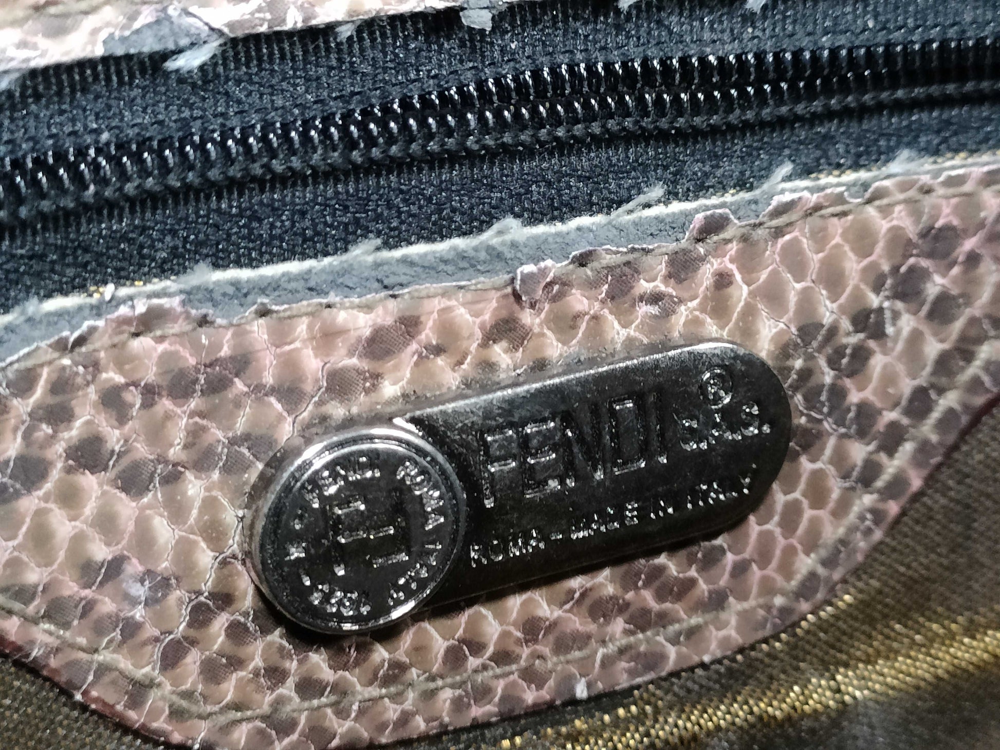FENDI FENDI Mamma Bucket Beaded Embroidered Shoulder Bag