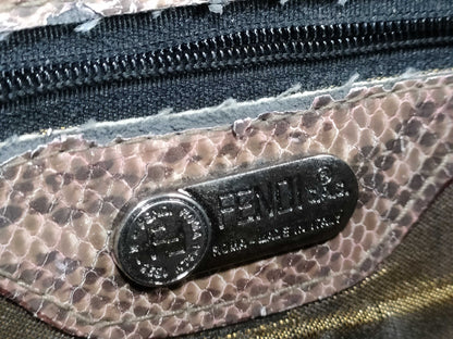 FENDI FENDI Mamma Bucket Beaded Embroidered Shoulder Bag