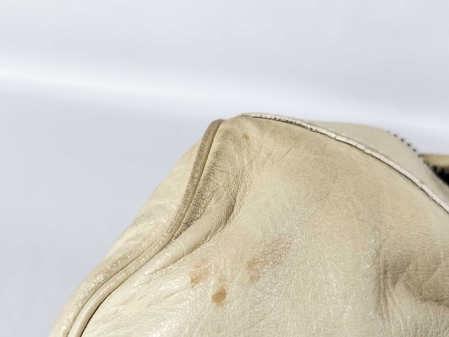 BALENCIAGA The Twiggy Leather 2-Way Bag, Ivory Handbag