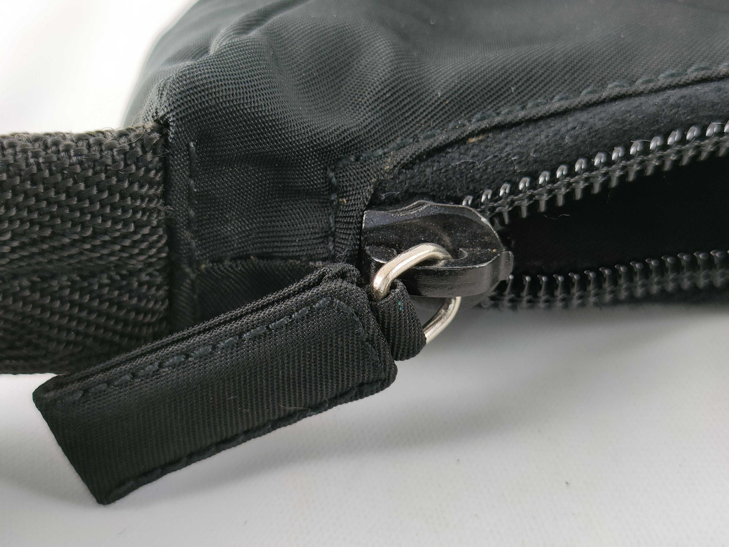 PRADA nylon one-shoulder black handbag