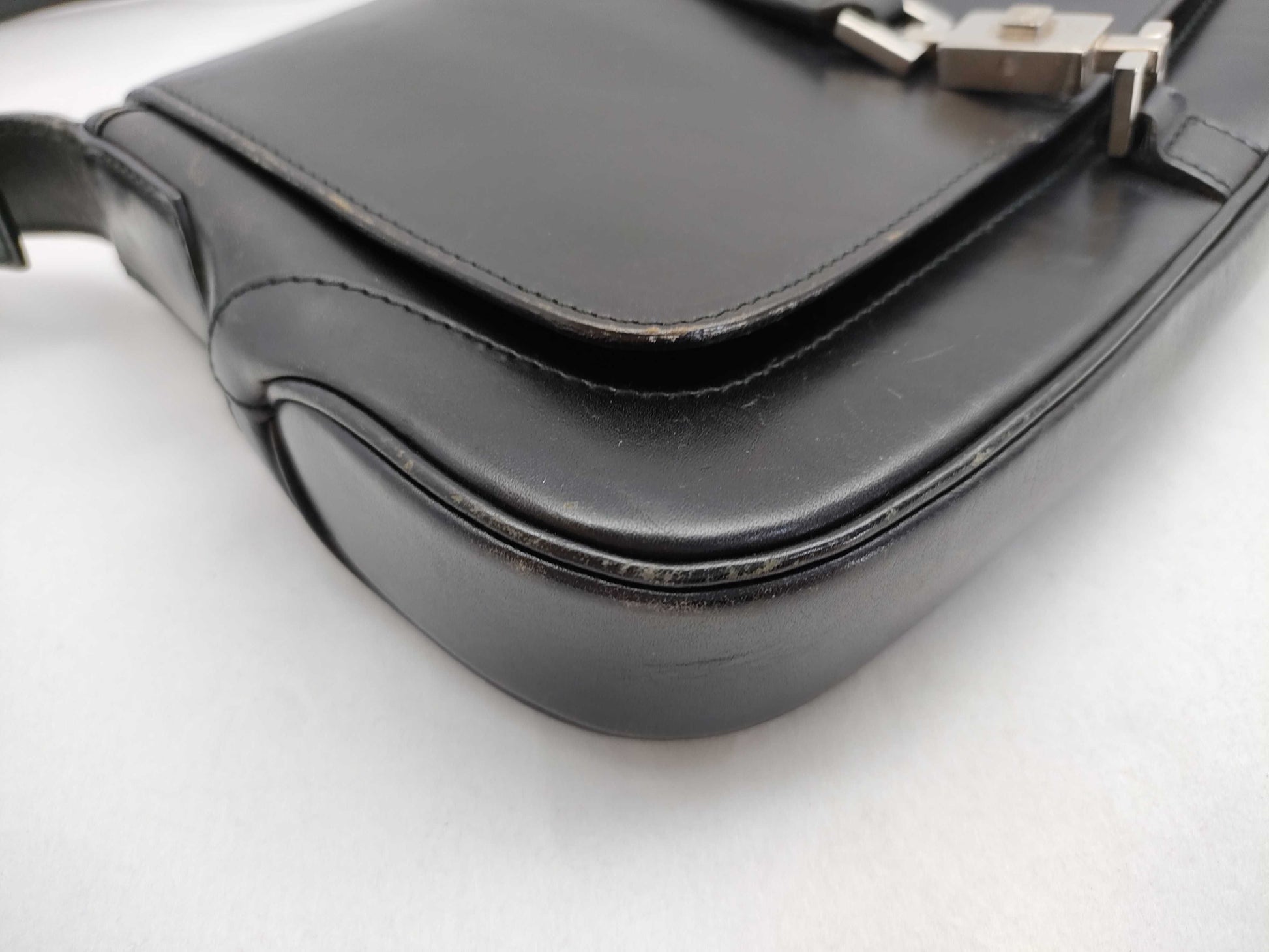 GUCCI Jackie One-Shoulder Bag, Semi-Shoulder Bag, Black, All Leather