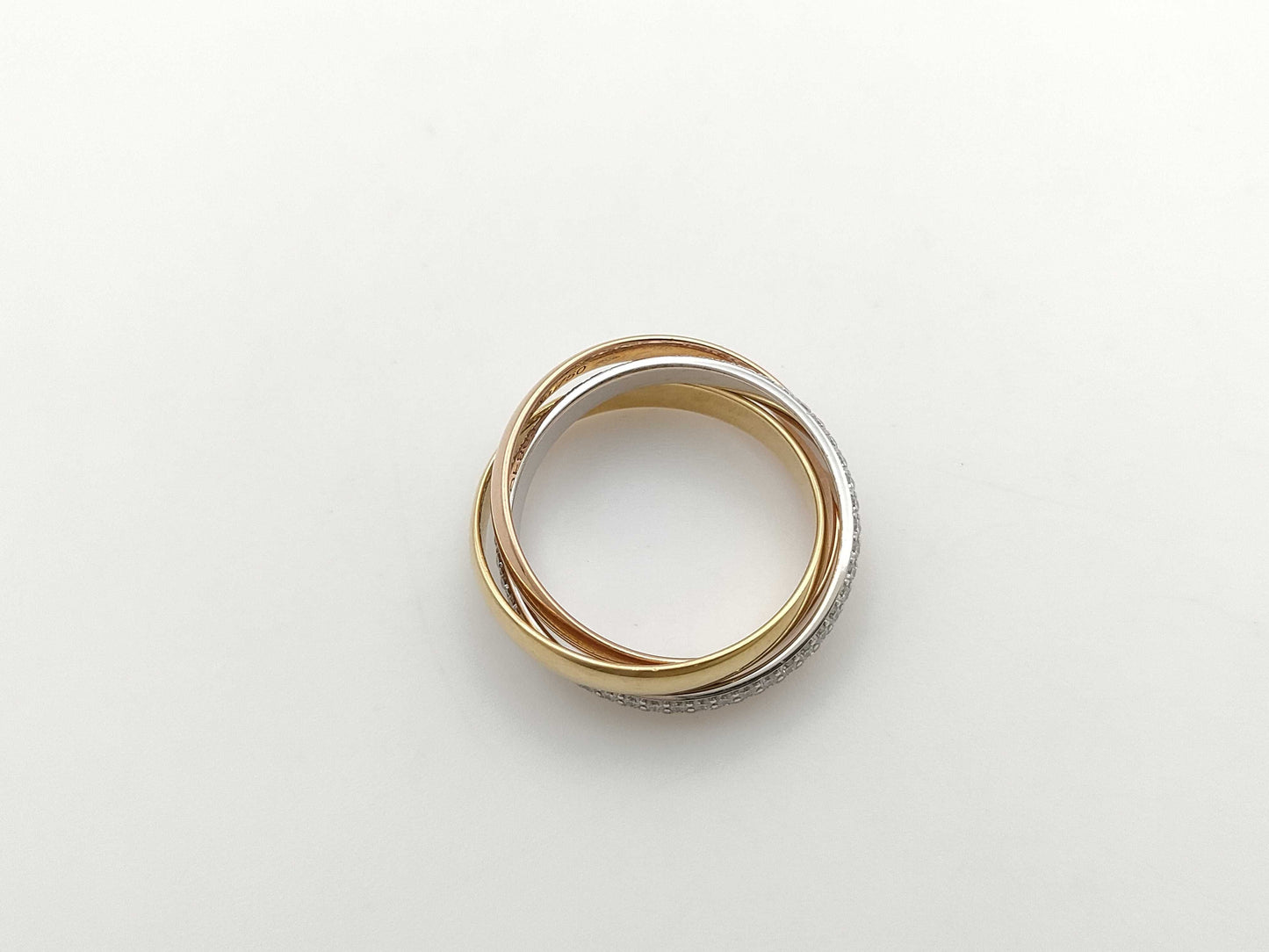 Cartier Trinity #49 Diamond Au750 4.8g Ring 