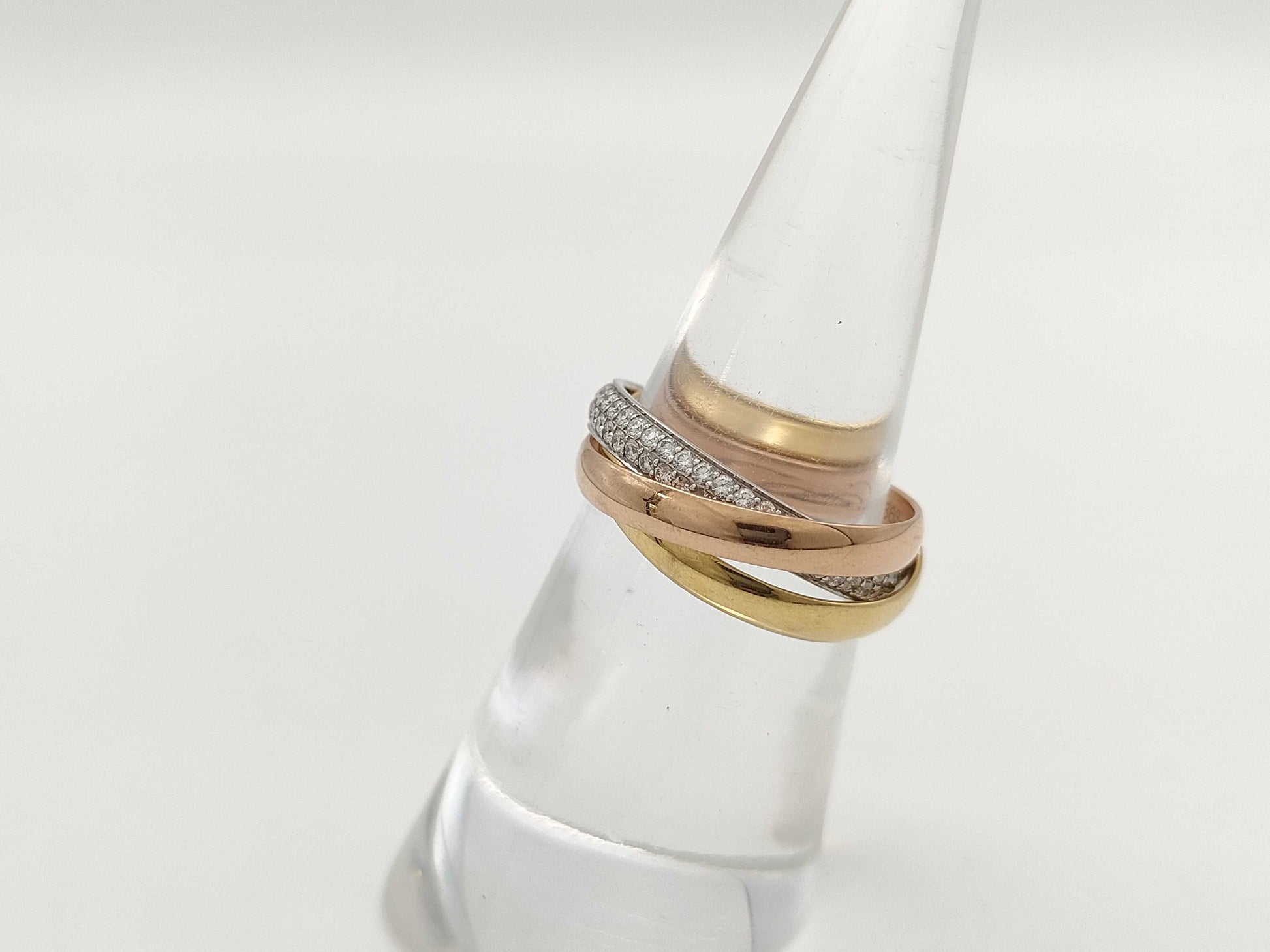 Cartier Trinity #49 Diamond Au750 4.8g Ring 