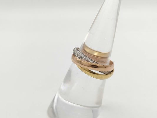 Cartier Trinity #49 Diamond Au750 4.8g Ring 