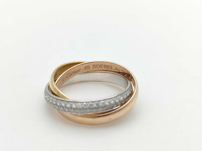 Cartier Trinity #49 Diamond Au750 4.8g Ring 