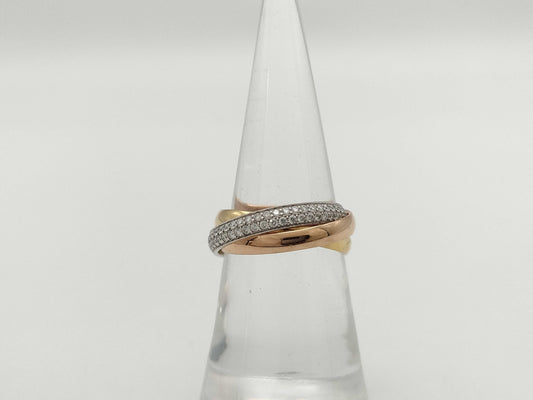 Cartier Trinity #49 Diamond Au750 4.8g Ring 