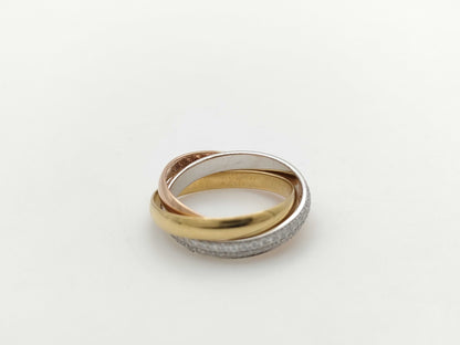 Cartier Trinity #49 Diamond Au750 4.8g Ring 