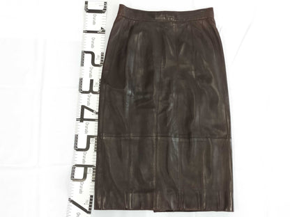 CHANEL Lamb Leather Skirt
