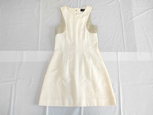 CHANEL Dress P40821W04662 #36 Cream x Gold