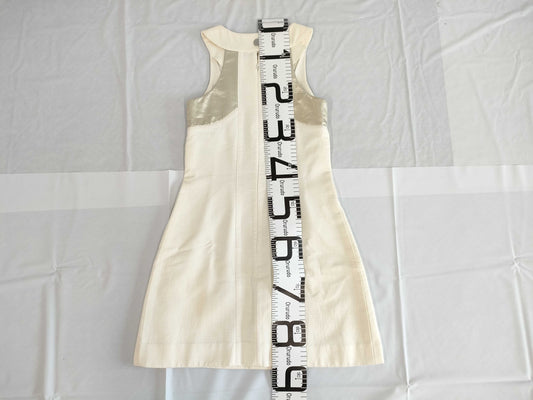 CHANEL Dress P40821W04662 #36 Cream x Gold