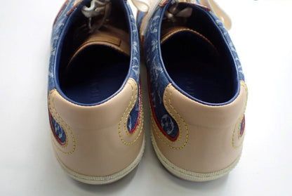 LOUIS VUITTON Denim Monogram Sneakers 37cm with Box