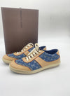 LOUIS VUITTON Denim Monogram Sneakers 37cm with Box