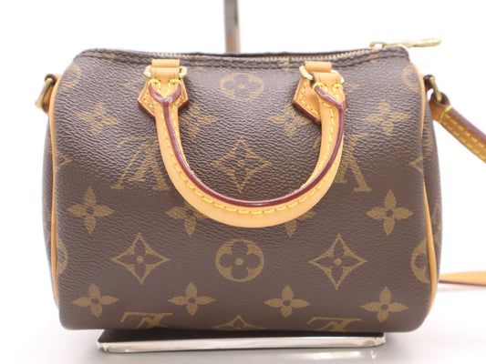 LOUIS VUITTON M81085 Monogram Nano Speedy Shoulder Bag