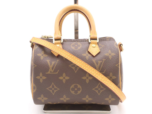 LOUIS VUITTON M81085 Monogram Nano Speedy Shoulder Bag