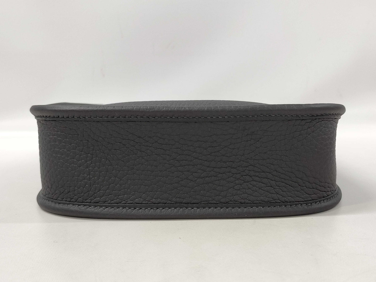 HERMES Evelyn Mini Amazone 16 TPM Shoulder Bag, Navy Blue, Silver Hardware, Stamped with K Stamp