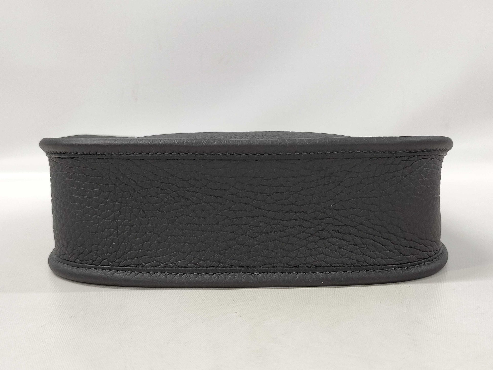 HERMES Evelyn Mini Amazone 16 TPM Shoulder Bag, Navy Blue, Silver Hardware, Stamped with K Stamp