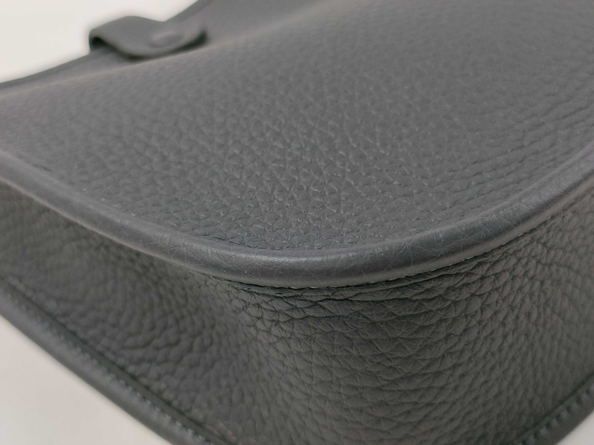 HERMES Evelyn Mini Amazone 16 TPM Shoulder Bag, Navy Blue, Silver Hardware, Stamped with K Stamp