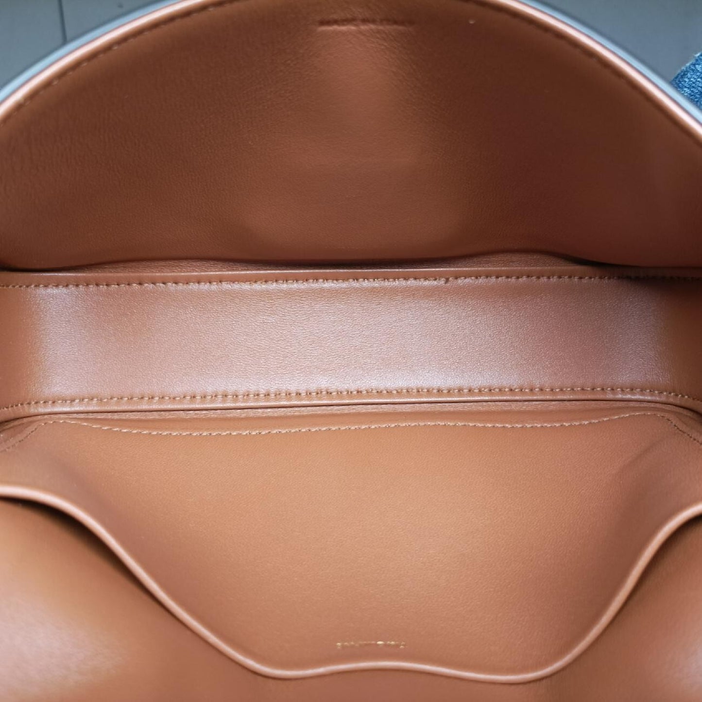 CELINE Triomphe Brown Leather Shoulder Bag S-CU-8281