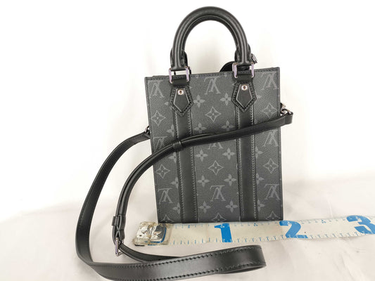LOUIS VUITTON Monogram Eclipse Sac Plat MINI Shoulder Bag M46453