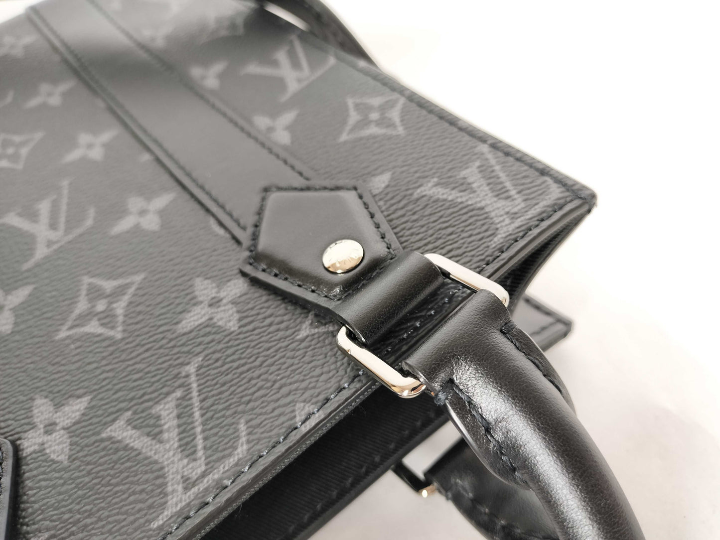 LOUIS VUITTON Monogram Eclipse Sac Plat MINI Shoulder Bag M46453