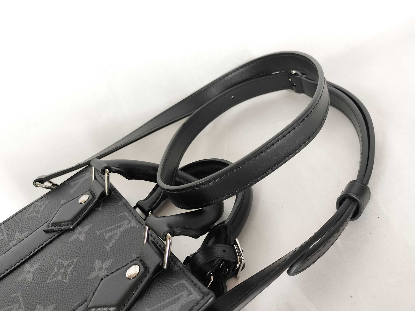 LOUIS VUITTON Monogram Eclipse Sac Plat MINI Shoulder Bag M46453