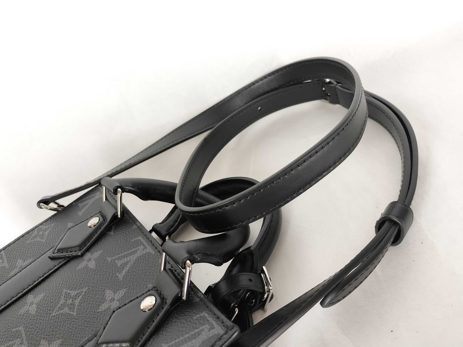 LOUIS VUITTON Monogram Eclipse Sac Plat MINI Shoulder Bag M46453