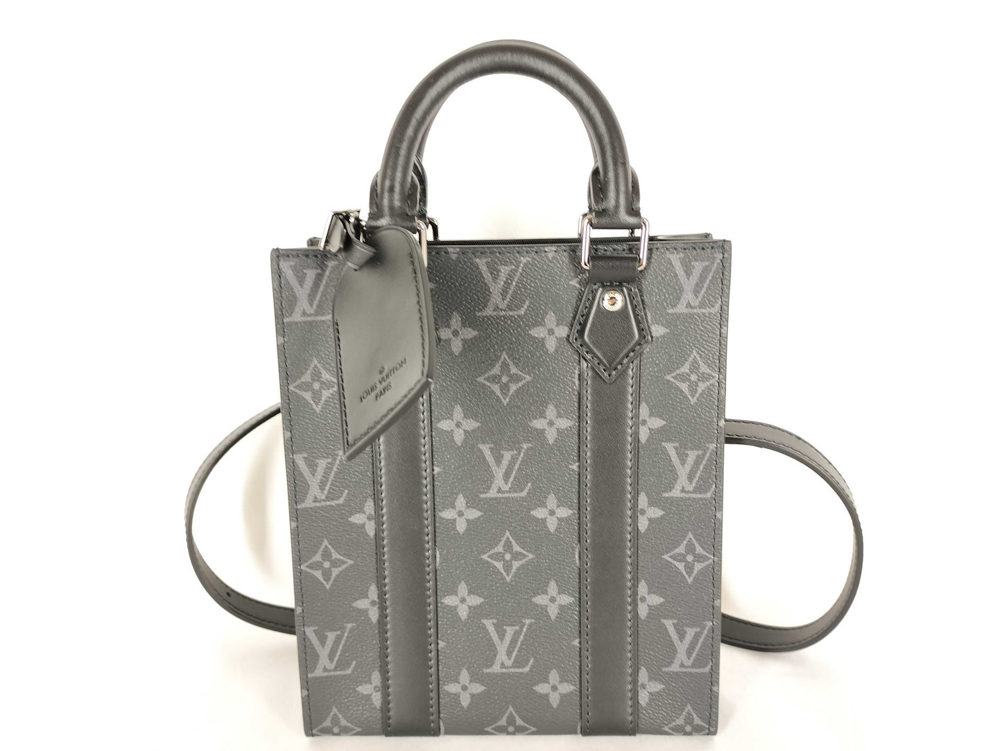 LOUIS VUITTON Monogram Eclipse Sac Plat MINI Shoulder Bag M46453