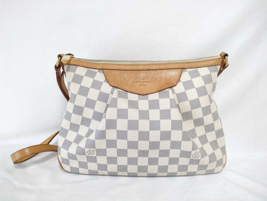 LOUIS VUITTON Siracusa PM Damier Azur Shoulder Bag N41113