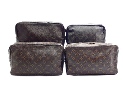 LOUIS VUITTON 4-Piece Monogram True Toilet Second Bag Set