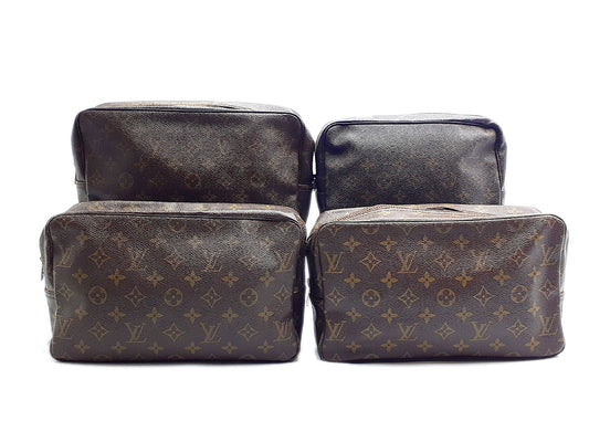 LOUIS VUITTON 4-Piece Monogram True Toilet Second Bag Set