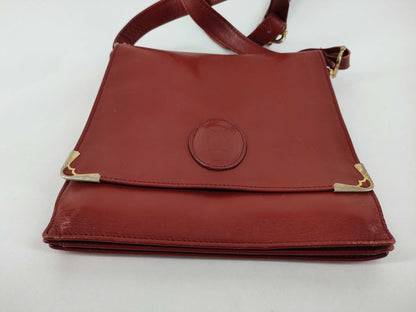 Cartier Must Line Leather Shoulder Bag Bordeaux